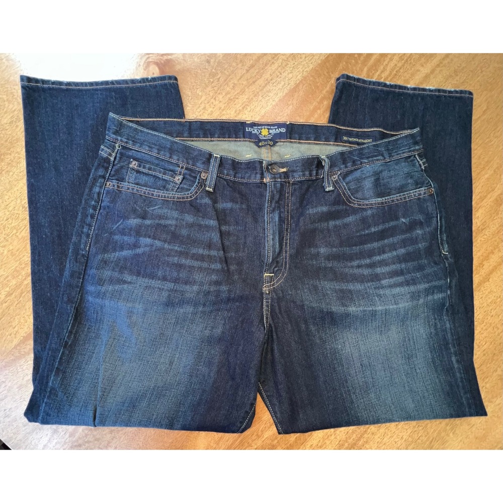 Lucky Brand 361 Vintage Straight Mens Jeans 40x30 Dark Wash Blue 7M11373-Z9G-1 - Picture 3 of 9